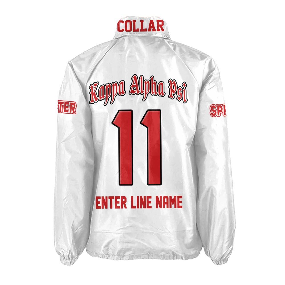 Ireishprint ΚΑΨ Custom Line Crossing Jacket, Personalized White ΚΑΨ Jacket Fraternity Crossing Jacket