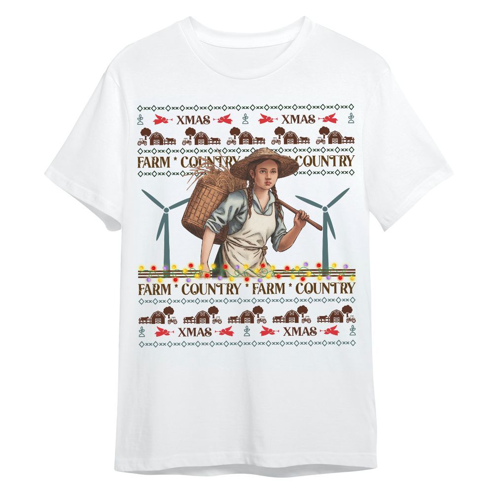 Amare Box Farm Shirt, Country Farm Girl, Christmas Farmer, Farm Girl, Christmas Unisex Gift Shirt For Farmer Unisex Shirt