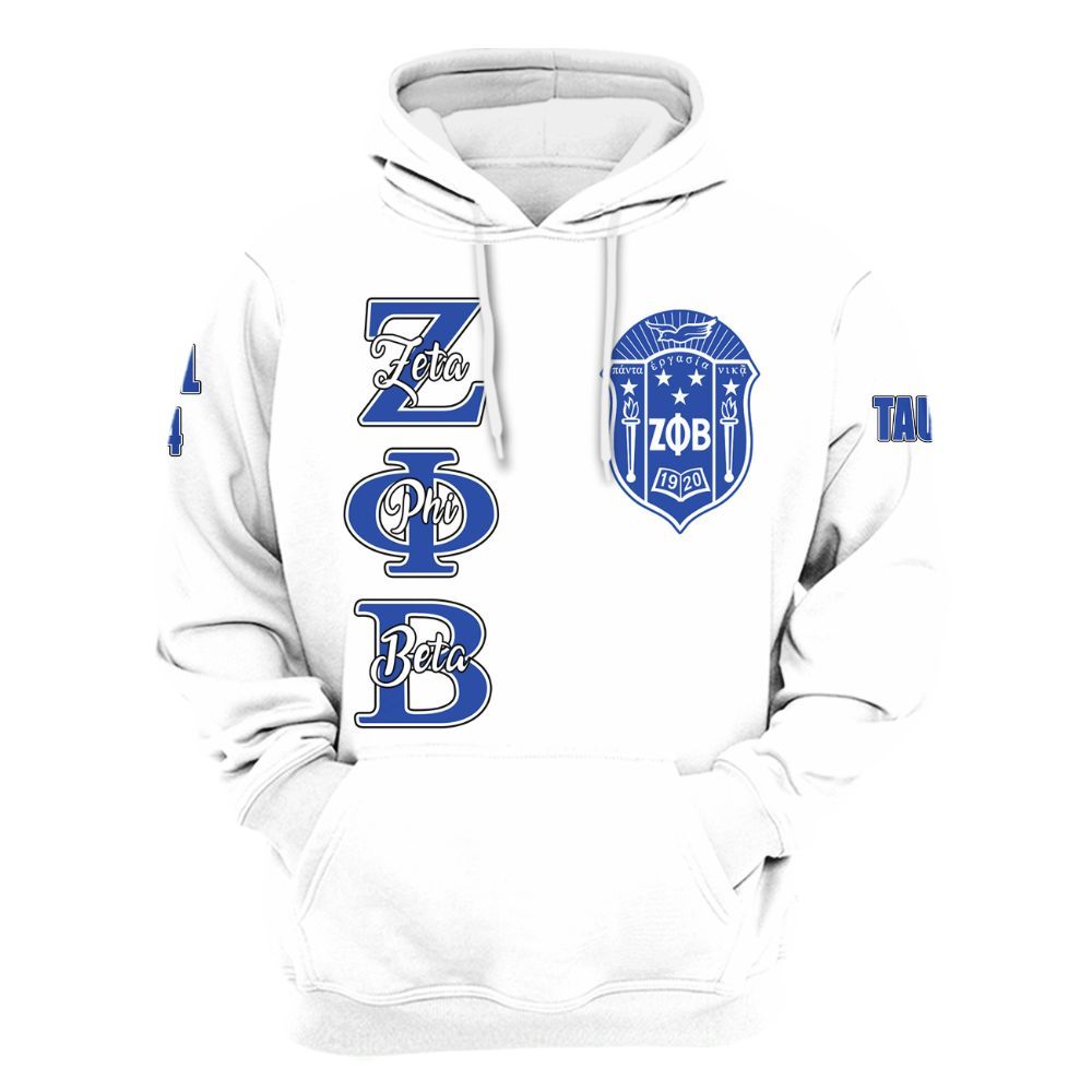 Ireishprint Zeta Phi Beta Custom Chapter Shirt, Personalized Your Z Phi B White Shirt 1920 Zeta Phi Beta Sorority Hoodie