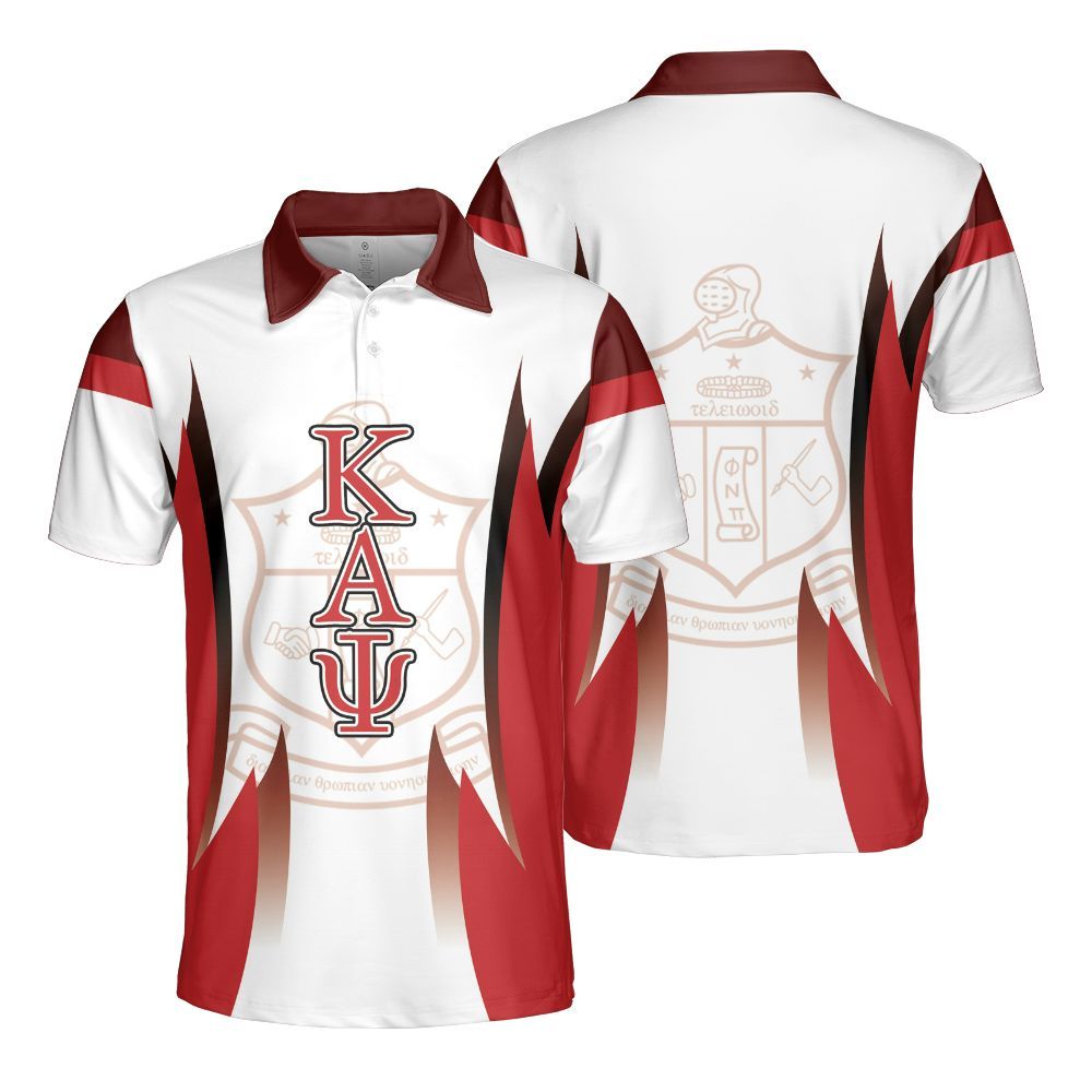 Ireishprint ΚΑΨ Polo Shirt, Krimson Style Kappa Nupe Gentlemen Polo Since 1911 Fraternity Polo Shirt