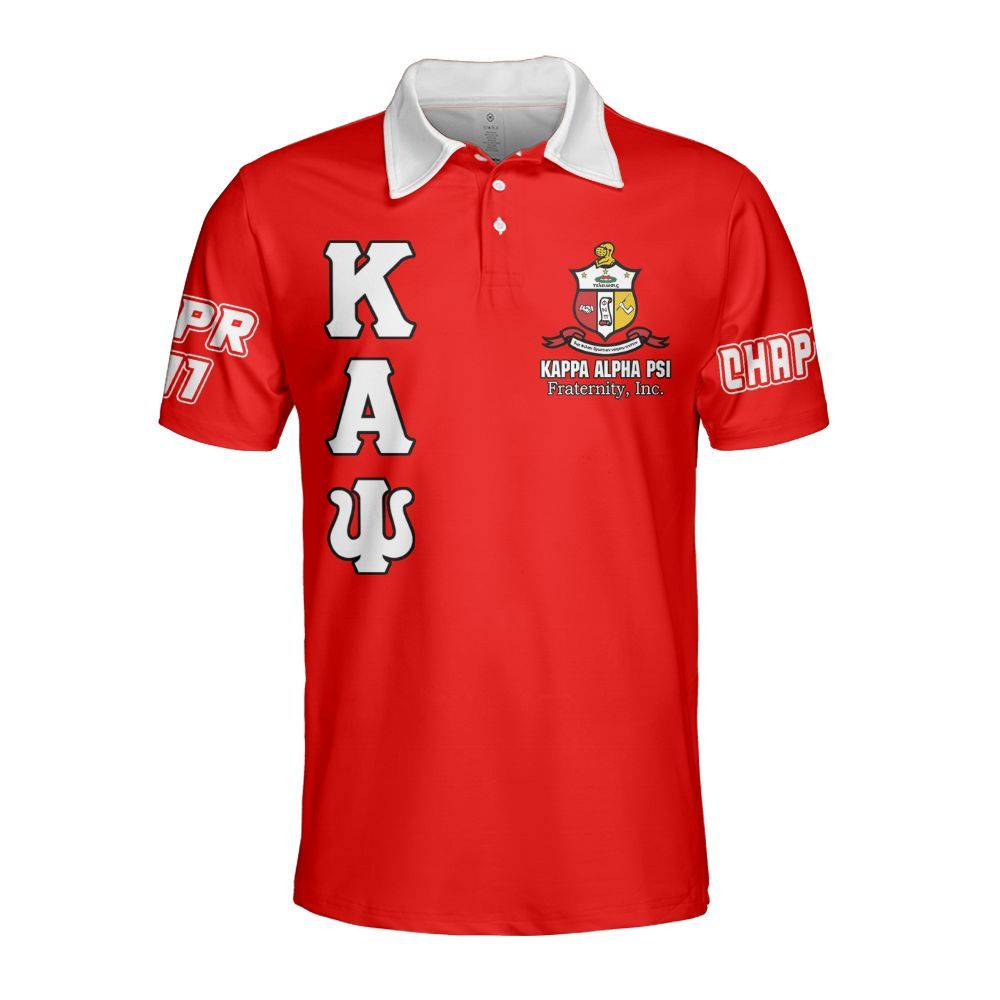 Ireishprint ΚΑΨ Custom Chapter Polo Shirt, Personalized Nupe Polo Shirt ΚΑΨ Fraternity Polo Shirt