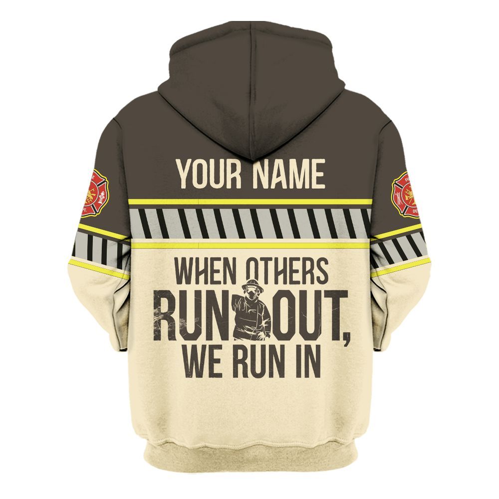 Amare Box Firefighter Shirt, We Run Out, Rescue Hero, Firefighter Shirt, Fire Department Logos, Printed Custom Name Gift Shirt For Man Unisex Hoodie