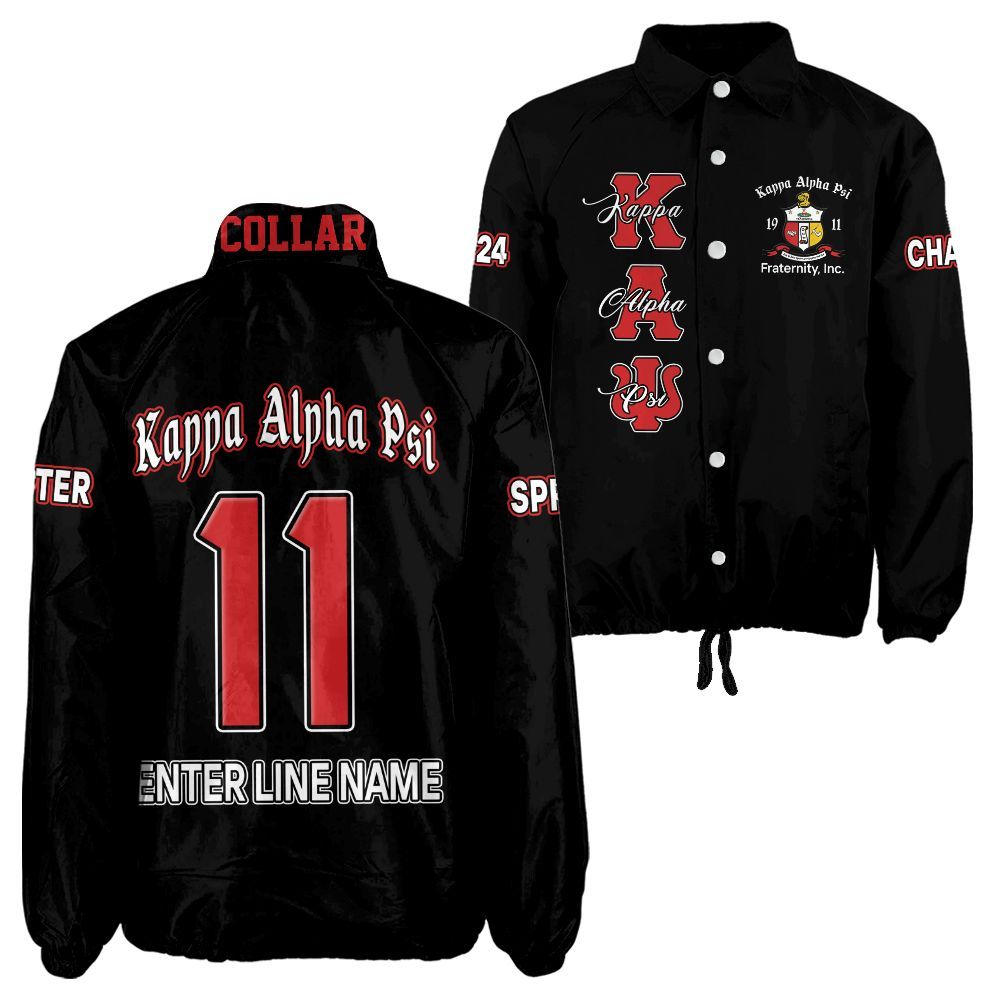 Ireishprint ΚΑΨ Custom Line Crossing Jacket, Personalized Black ΚΑΨ Jacket Fraternity Crossing Jacket