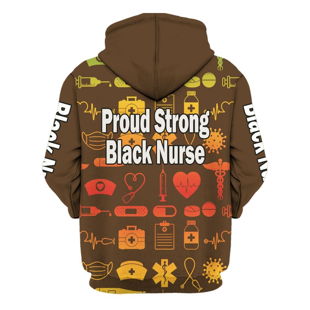 Amare Box Nurse Shirt, Proud Strong Black Nurse, Custom Name Shirt, Black Nurse, Nurse Stuff, Nurse Clipart, Gift For Nurse Unisex Hoodie
