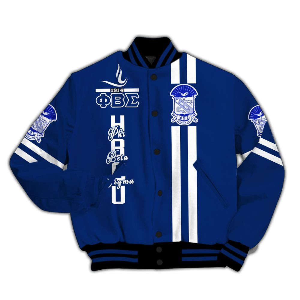 Ireishprint Phi Beta Sigma Varsity Jacket, HBCU Varsity Jacket Phi Beta Sigma Fraternity Jacket