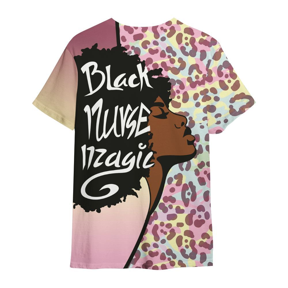 Amare Box Black Nurse Shirt, Black Nurse Magic, Custom Name Shirt, Nurse Leopard Print, Nurse Clipart, Gift For Black Nurse All Over Print Unisex Shirt