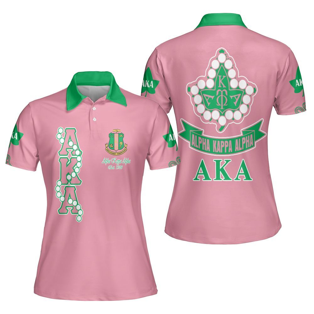 Ireishprint A.K.A Polo Shirt, Ivy Leaf Polo Shirt 1908 Sorority Polo Shirt