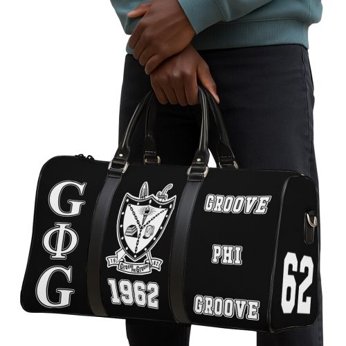 Ireishprint Groove Phi Groove Travel Bag, Black Travel Bag Groove Phi Groove Fraternity