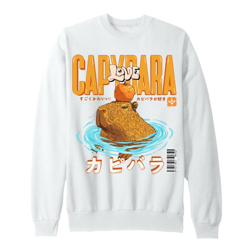 Amare Box Capybara Hot Spring Shirt, Supper Cute Capybara Lover Swimming Unisex Sweatshirt