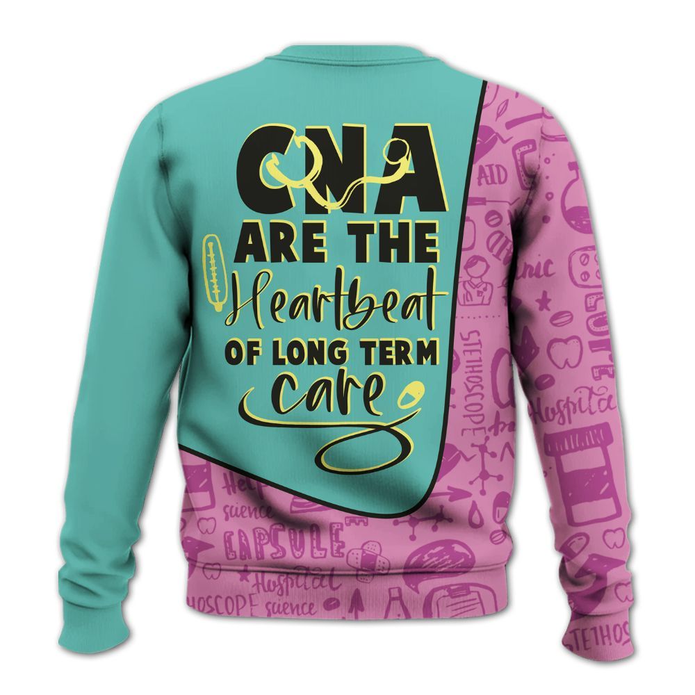 Amare Box Nurse Shirt, CNA Are The Heartbeat, Custom Name Shirt, Black Nurse, CNA Stuff, CNA Clipart, Gift For CNA Knitted Sweater
