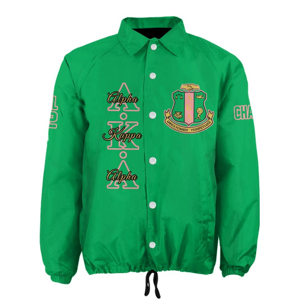 Ireishprint A.K.A Custom Line Crossing Jacket, Personalized Apple Green Jacket 1908 Sorority Crossing Jacket