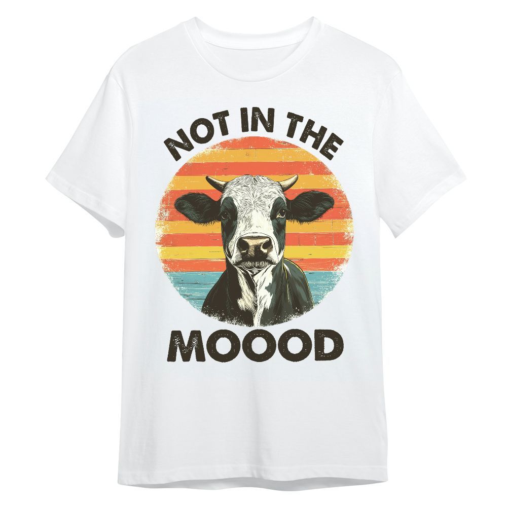 Amare Box Cow Farm Shirt, Not In The Moood, Cute Cow, Funny Cow, Cow Shirt, Farm Shirt, Cow Lover, Retro Gift Shirt For Farmer Unisex Shirt