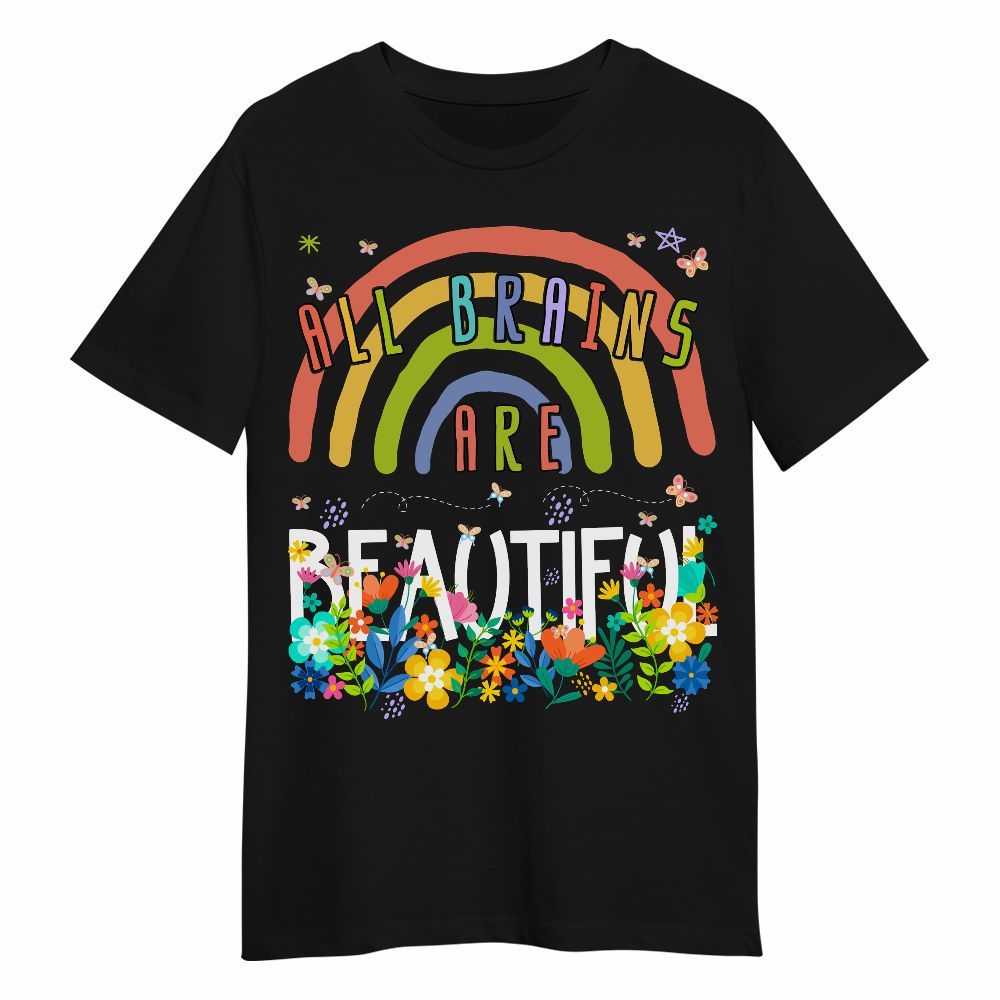 Amare Box All Brains Are Beautiful Autism Awareness Shirt, Neurodiversity SPED Team Language Therapist Unisex Shirt