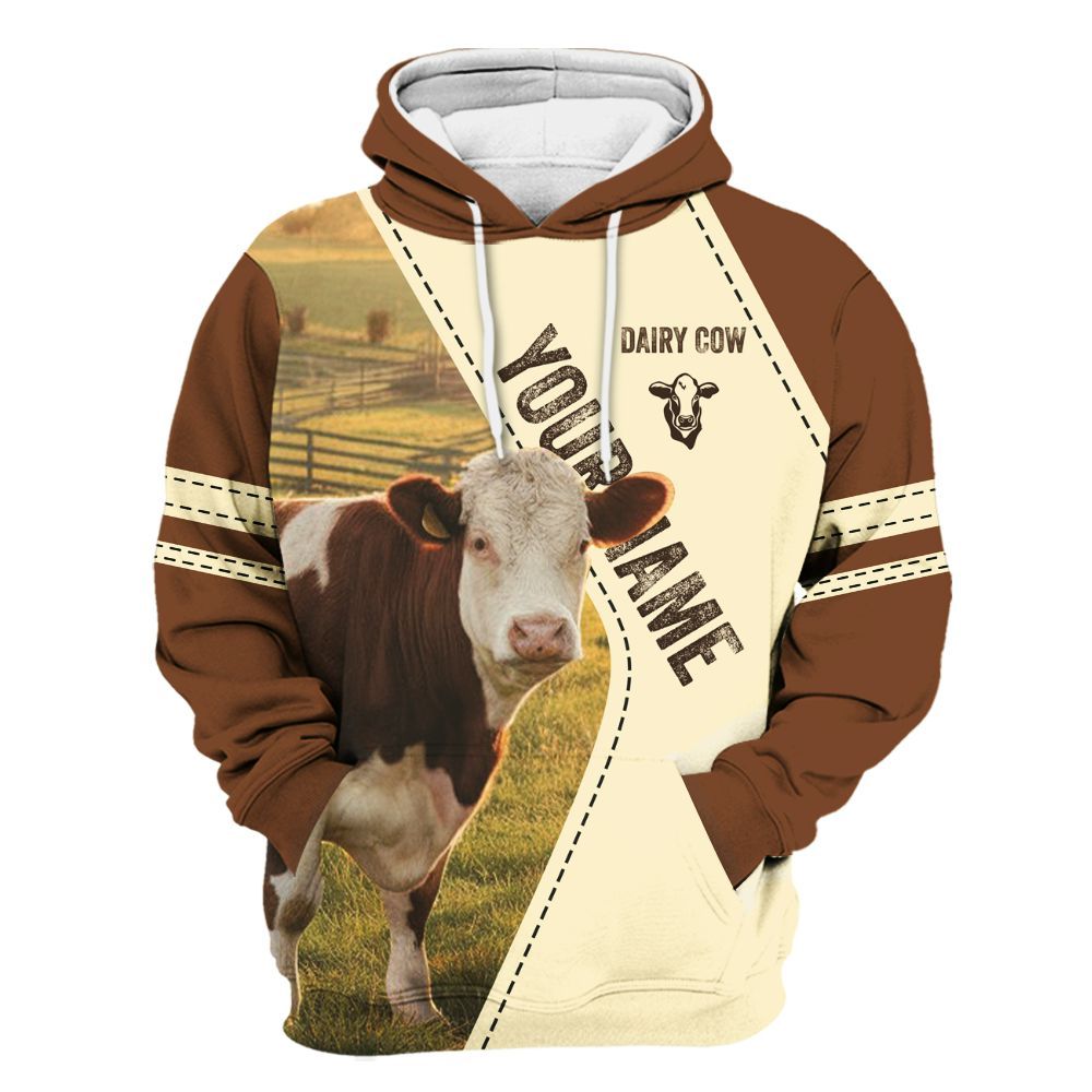 Amare Box Cow Farm Shirt, Dairy Cow On Farm, Dairy Cow, Farm Cow, Cow Shirt, Farm Shirt, Cow Lover, Custom Name Gift Shirt For Farmer Unisex Hoodie