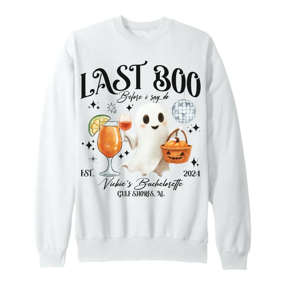 Amare Box Halloween Bachelorette Party Shirt, Spooky Bachelorette Bride Boo Crew Shirt Unisex Sweatshirt