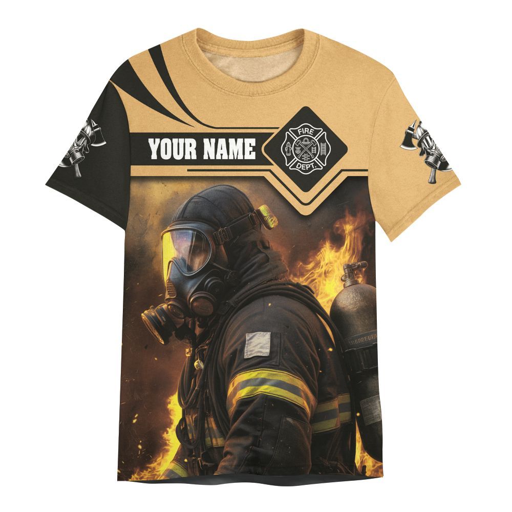 Amare Box Firefighter Shirt, The Man The Myth The Legend, Rescue Heroes, Fireman Gift, Fire Depart Logos, Custom Name Gift Shirt For Man All Over Print Unisex Shirt