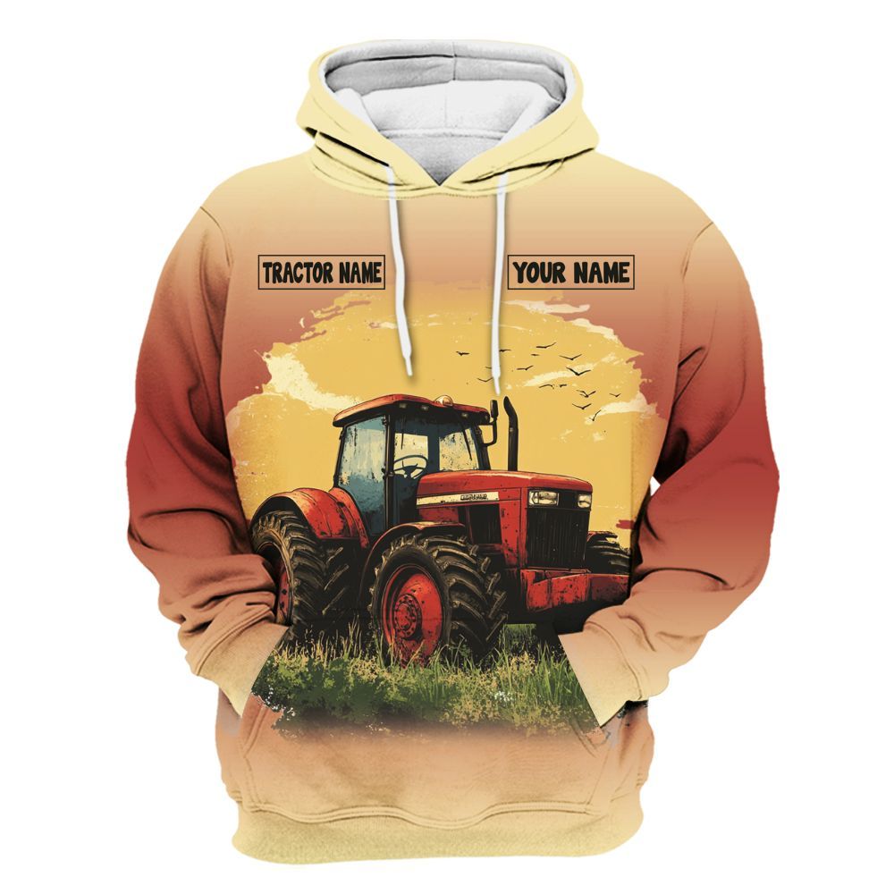Amare Box Farm Tractor Shirt, Just A Girl Who Love Tractor, Custom Name, Tractor Name, Love Tractor, Vintage Tractor, Girl Tractor, Gift For Farm Lover Unisex Hoodie