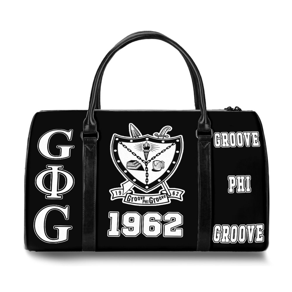 Ireishprint Groove Phi Groove Travel Bag, Black Travel Bag Groove Phi Groove Fraternity
