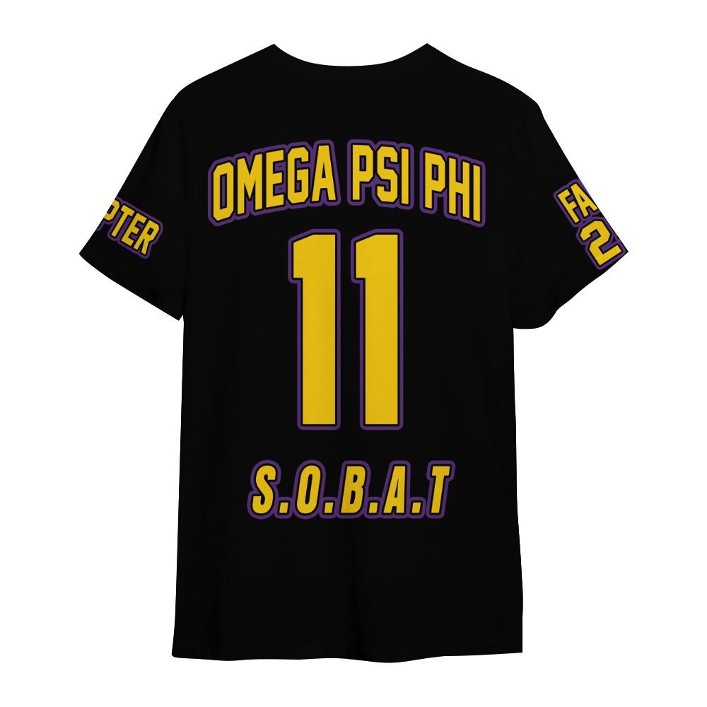 Ireishprint ΩΨΦ Custom Chapter Shirt, Personalized Black Shirt ΩΨΦ Fraternity Shirt