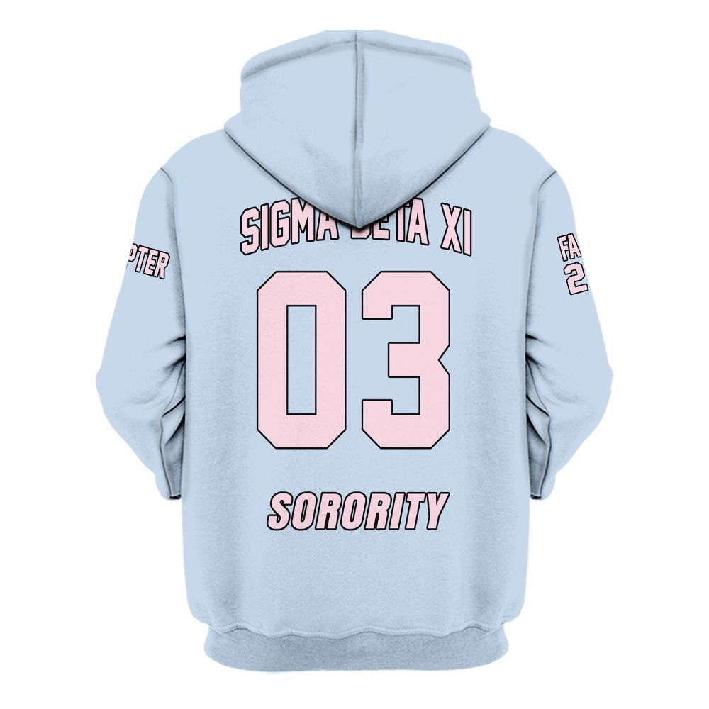 Ireishprint Sigma Beta Xi Custom Chapter Shirt, Personalized Blue Shirt Sigma Beta Xi Sorority Hoodie