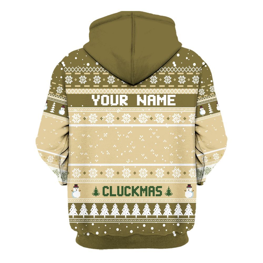 Amare Box Farm Shirt, Merry Cluckmas Chicken Crew, Christmas Farm, Chicken Farm, Christmas Unisex Custom Name Gift Shirt For Farmer Unisex Hoodie