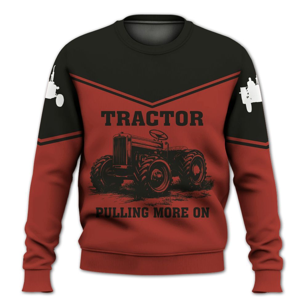 Amare Box Farm Tractor Shirt, Tractor Pulling More On, Custom Name Shirt, Tractor Vector, Vintage Tractor, Gift For Farm Lover Knitted Sweater
