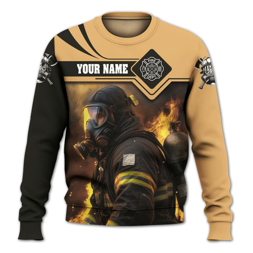 Amare Box Firefighter Shirt, The Man The Myth The Legend, Rescue Heroes, Fireman Gift, Fire Depart Logos, Custom Name Gift Shirt For Man Knitted Sweater