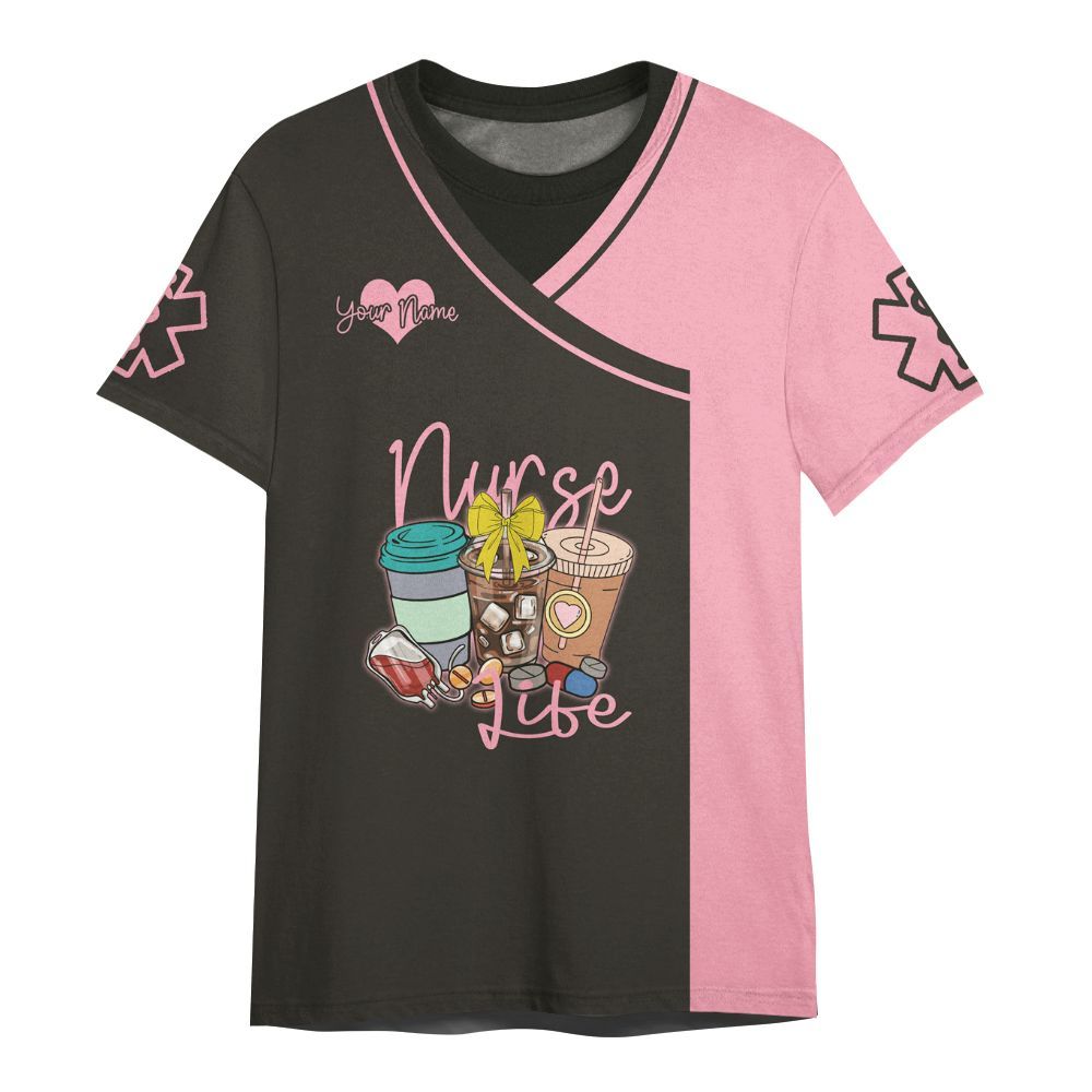 Amare Box Nurse Shirt, Nurse Life, Custom Name, Coffee Nurse, Nurse Stuff, Gift For Nurse All Over Print Unisex Shirt