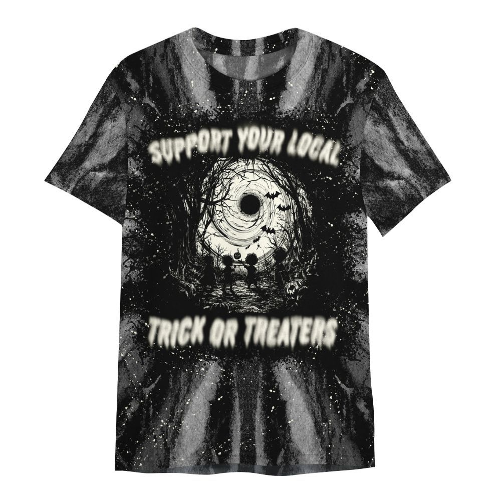 Amare Box Support Your Local Trick Or Treaters Tie Dye Shirt, Horror Halloween Gift All Over Print Unisex Shirt