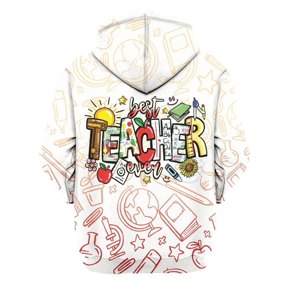 Amare Box Teacher Shirt, Best Teacher Ever, Teacher Life, Teacher Humor, School Themed, Hand Drawing Custom Name Gift Shirt For Teacher Unisex Hoodie