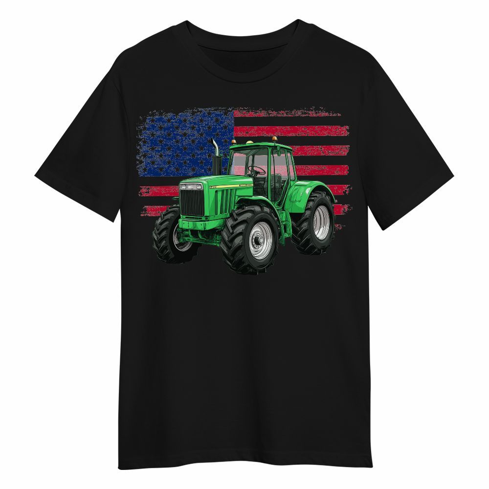 Amare Box Farm Tractor Shirt, Flag Tractor, Love Tractor, Vintage Tractor, Gift For Farm Lover Unisex Shirt