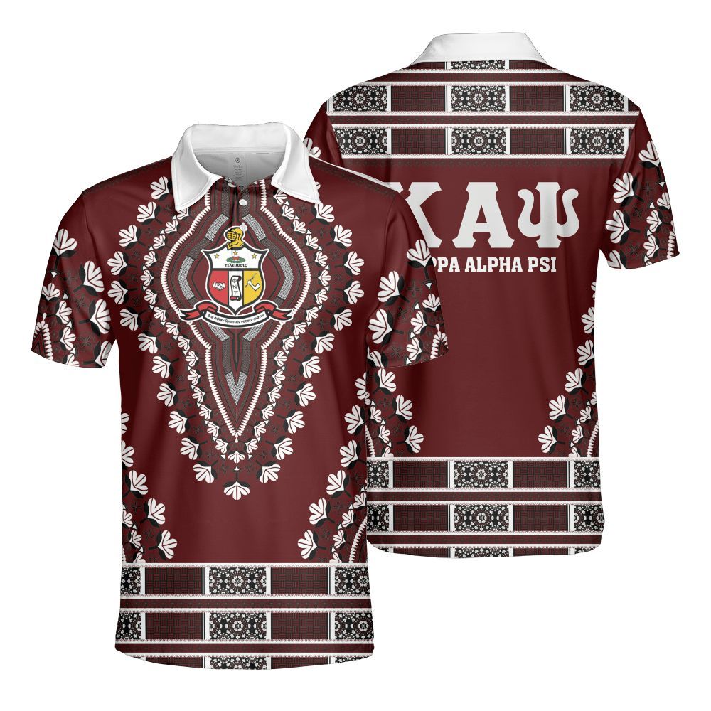 Ireishprint ΚΑΨ Polo Shirt, African Dashiki Style ΚΑΨ Fraternity Polo Shirt