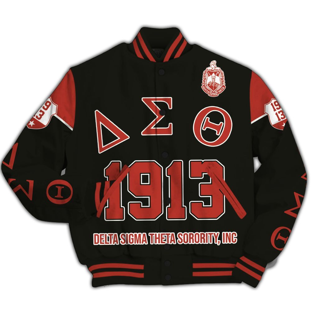 Ireishprint Delta Sigma Theta Shirt, Since 1913 Delta Sigma Theta Elephant Sorority All Over Print Letterman Jackets