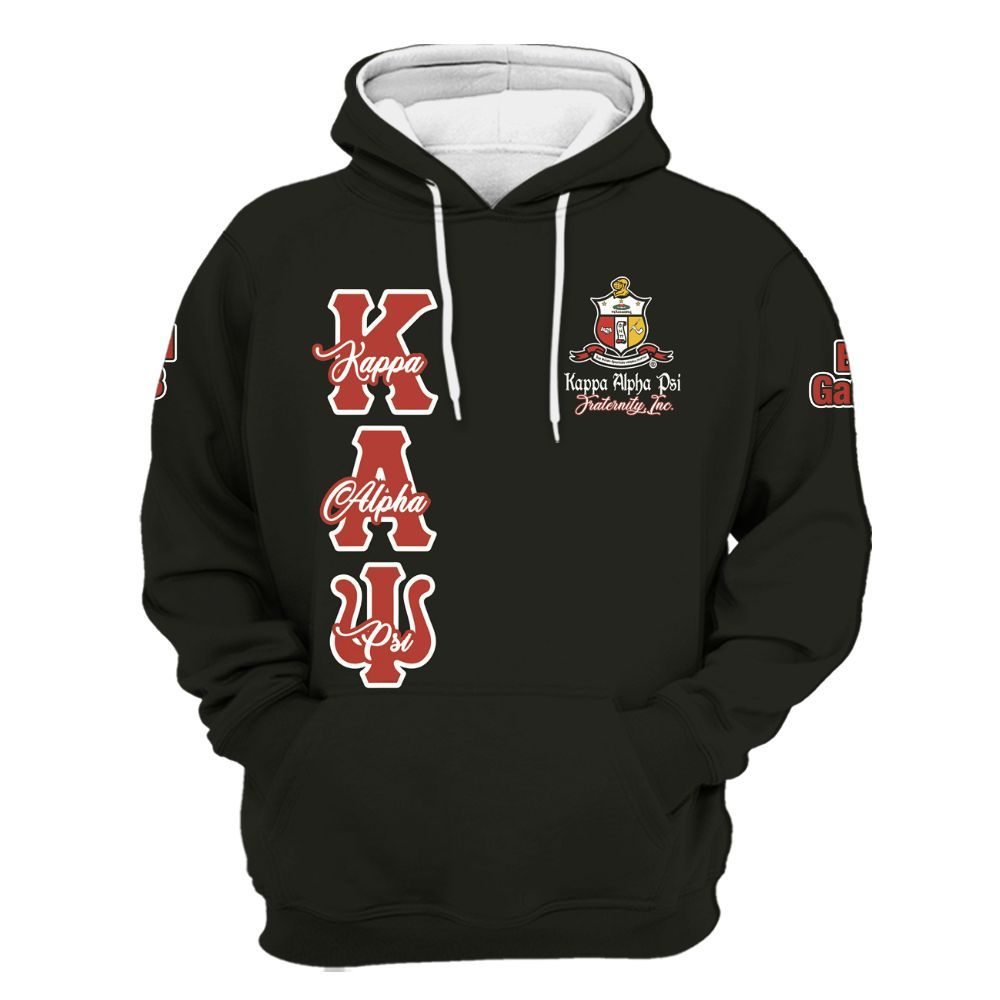 Ireishprint ΚΑΨ Custom Chapter Shirt, Personalized Black Kappa Suit Gentle Men 1911 Fraternity Hoodie