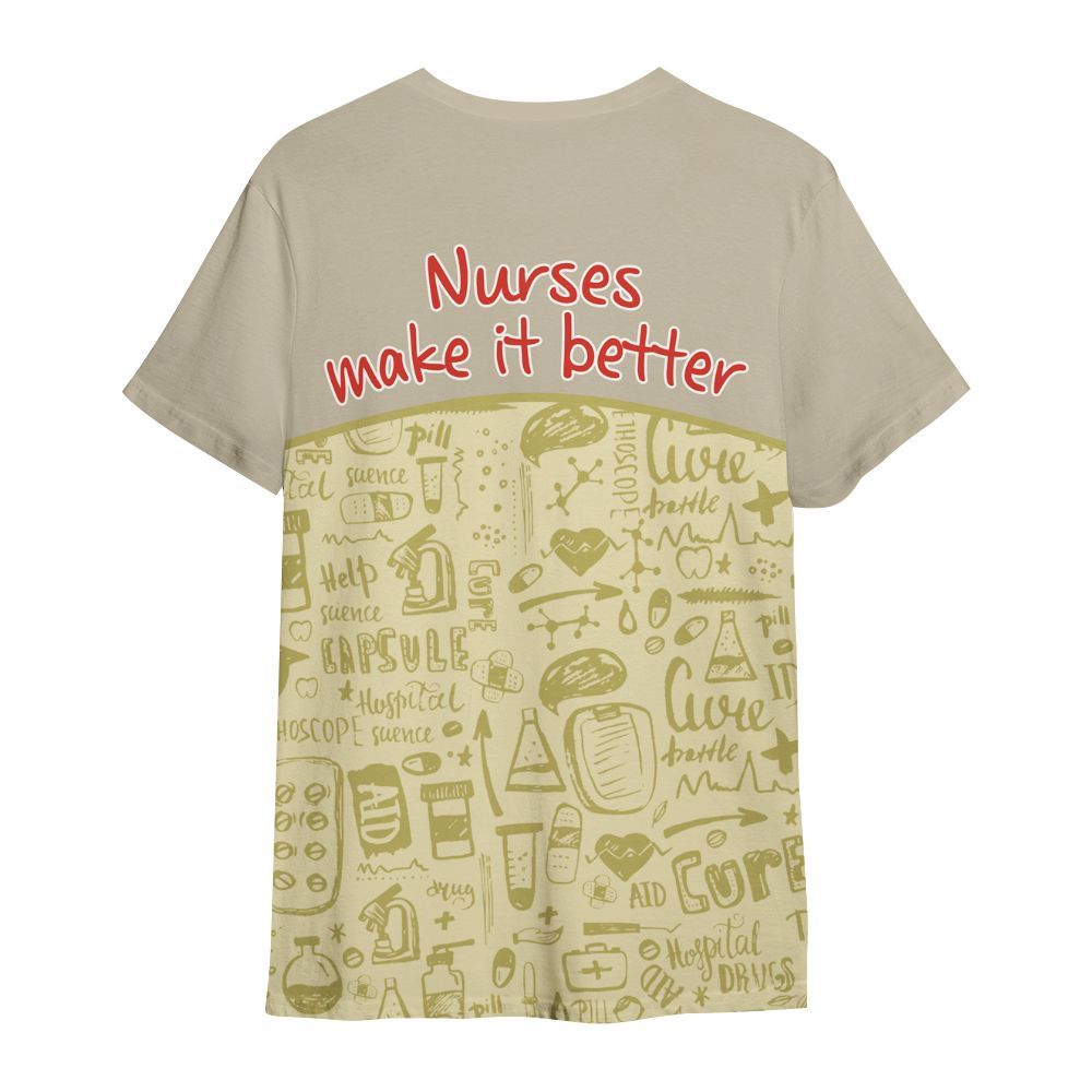 Amare Box Nurse Shirt, Nurses Make It Better Custom Name Shirt, Angle Nurse, Nurse Stuff, Nurse Coquette, Gift For Nurse All Over Print Unisex Shirt