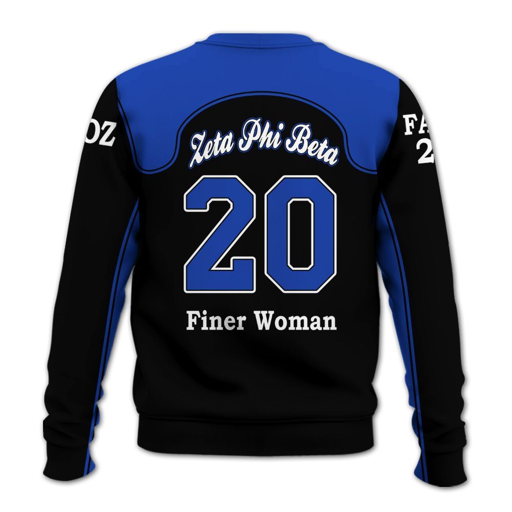 Ireishprint Zeta Phi Beta Custom Chapter Shirt, Z-Phi-B Jacket Racing Style 1920 Sorority Sweatshirt