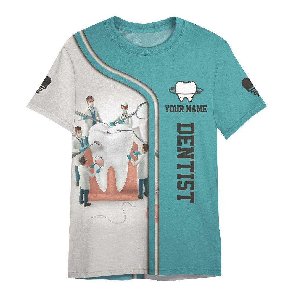 Amare Box Dental Shirt, Dentists Fixing Teeth, Dential Assistant, Dental Hygienist, Dental Office, Custom Name Gift Shirt For Dentist All Over Print Unisex Shirt