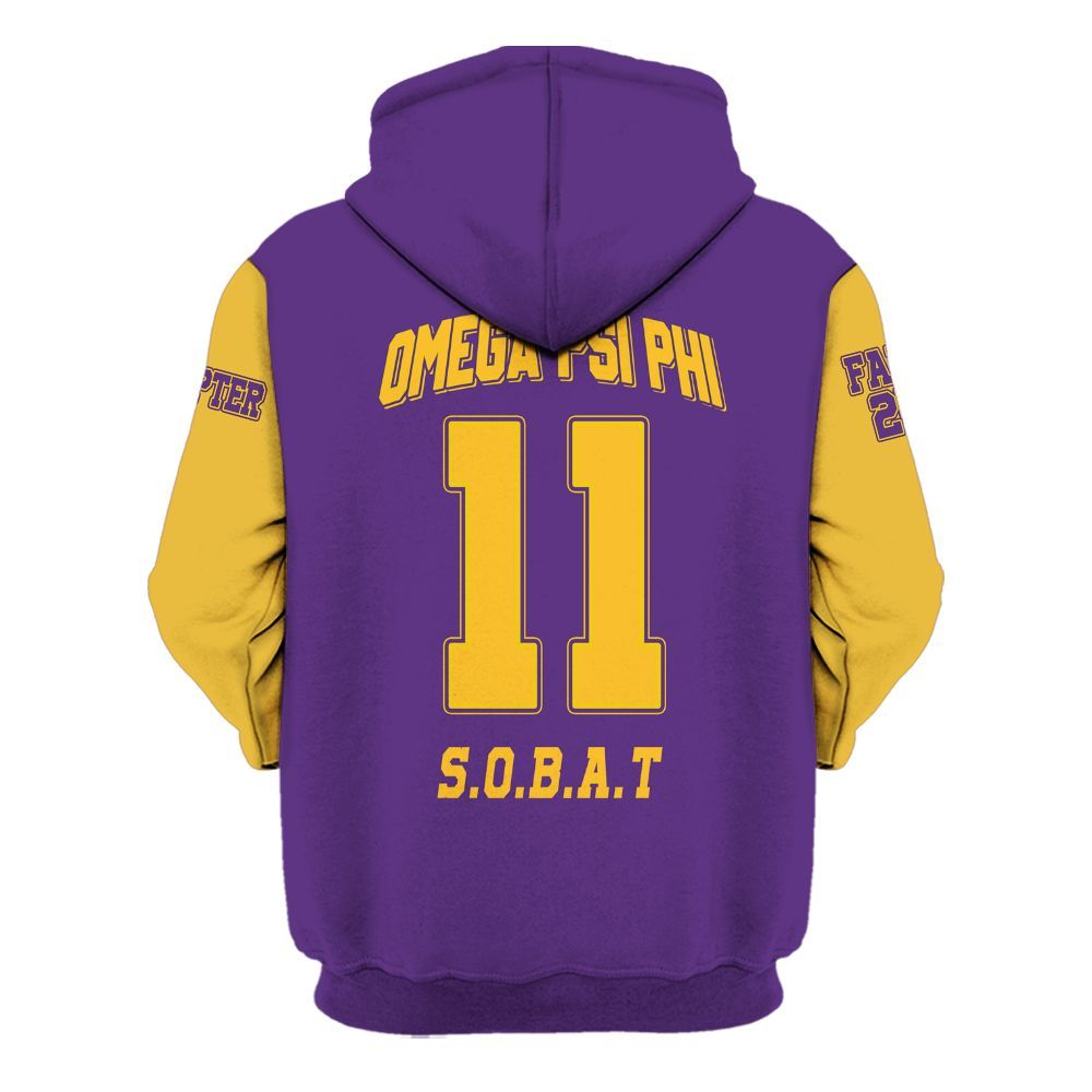Ireishprint ΩΨΦ Custom Chapter Shirt, Personalized Gold Sleeves Style Shirt ΩΨΦ Fraternity Hoodie