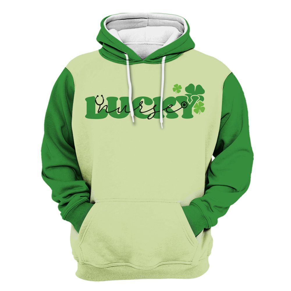 Amare Box Nurse Shirt, Lucky Nurse, Custom Name, Nurse St Patrick's Day, Gift For Nurse, Gift For St Patrick's Day Unisex Hoodie