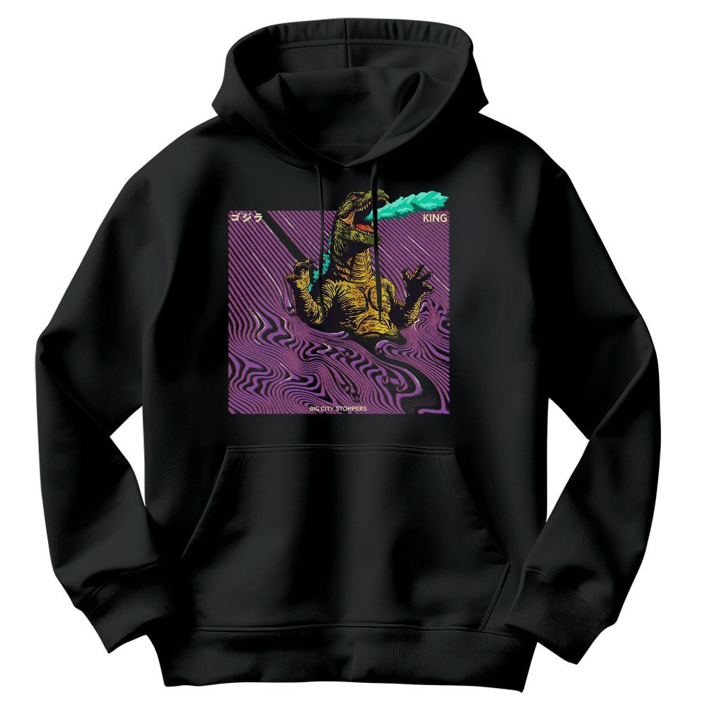 Amare Box Dinosaur In Ocean Shirt, Monster King Funny Vintage Retro Unisex Hoodie