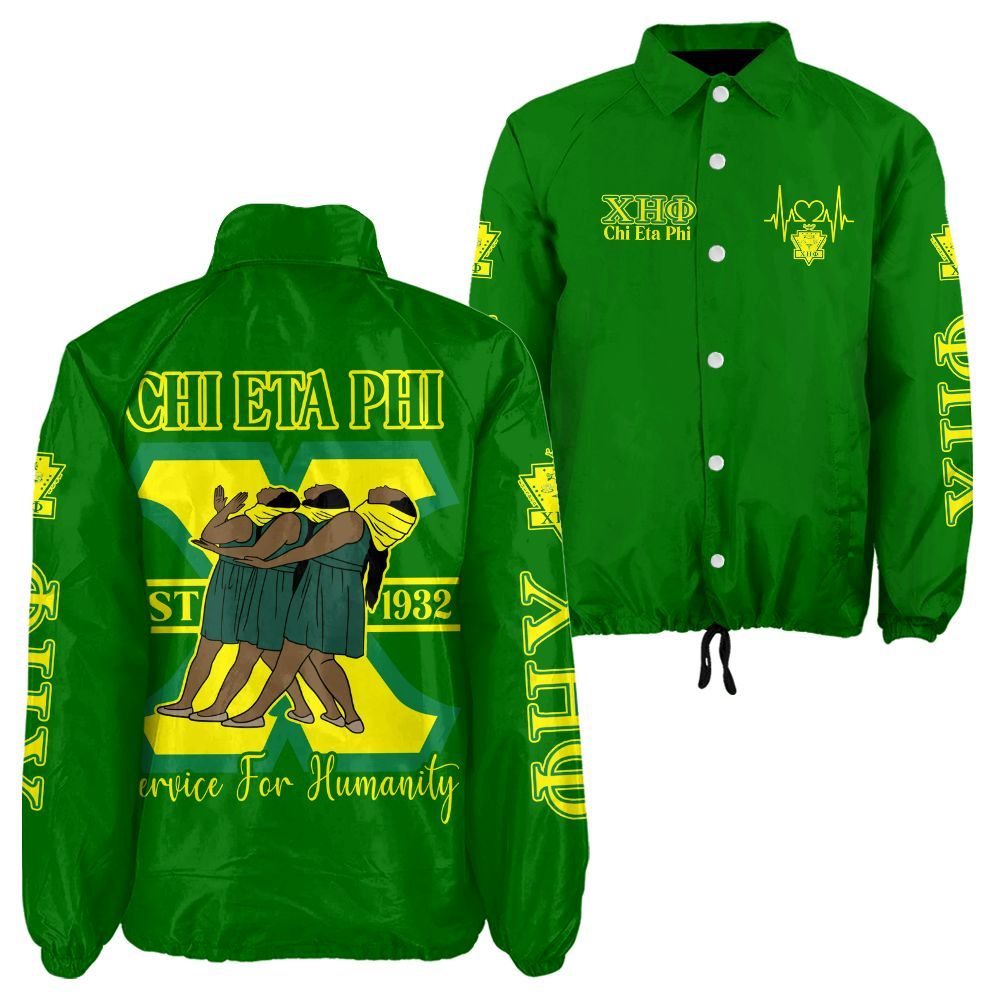 Ireishprint Chi Eta Phi Crossing Jacket, Service For Humanity Jacket Chi Eta Phi Sorority Crossing Jacket