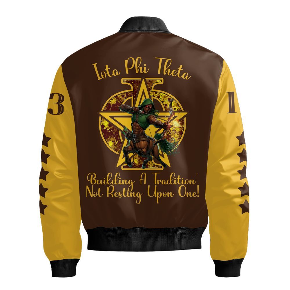 Ireishprint Iota Phi Theta Bomber Jacket, Centaurs Bomber Jacket Iota Phi Theta Fraternity Bomber Jacket