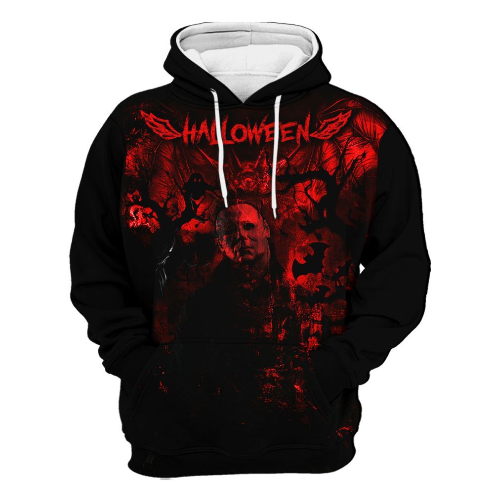 Amare Box Horror Scary Halloween Slasher Sublimated Tie Dye Shirt, Hockey Mask Graphic Unisex Hoodie