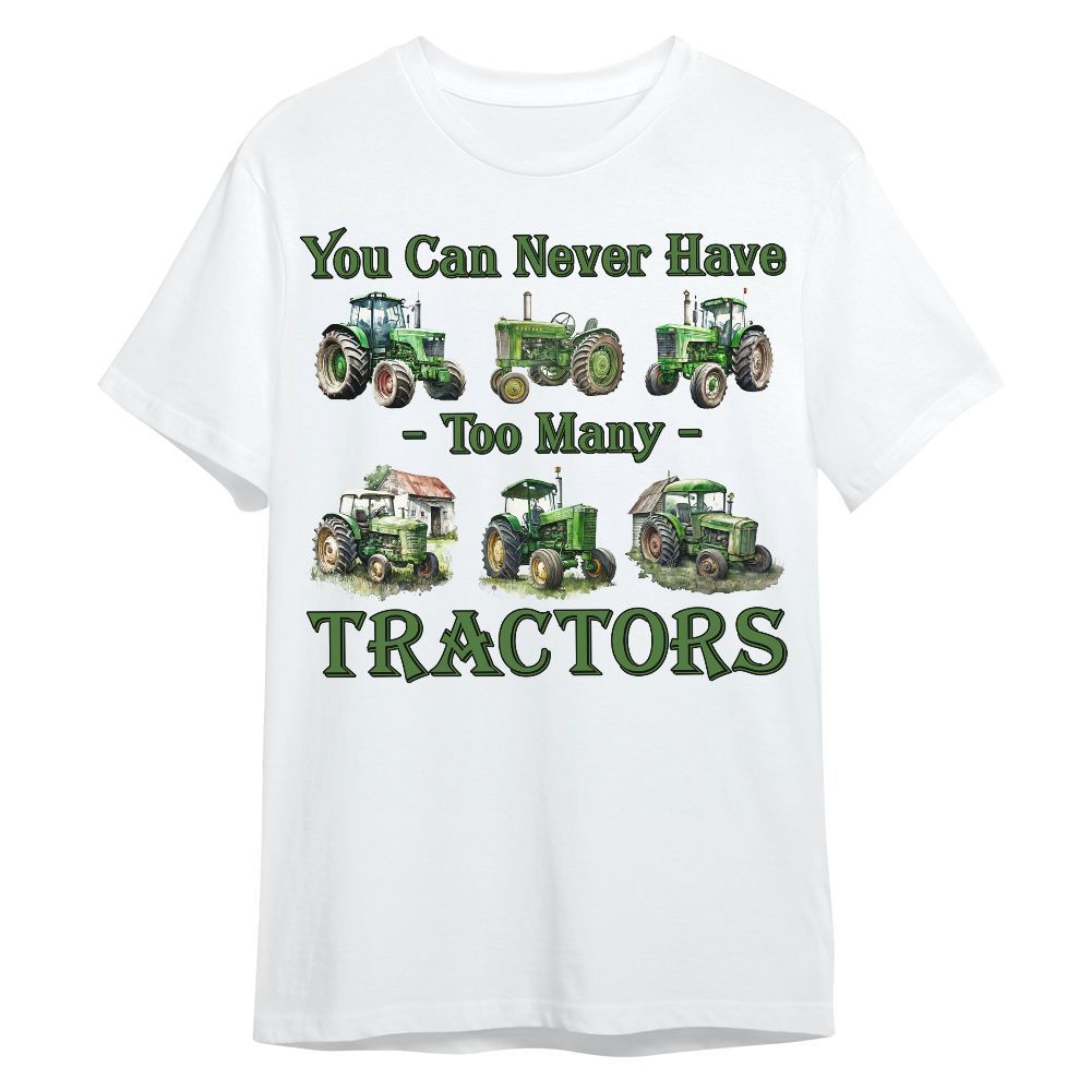Amare Box Farm Tractor Shirt, You Can Never Have Too Many Tractors, Love Tractor, Vintage Tractor, Tractor Watercolor, Gift For Loves Farmer Unisex Shirt