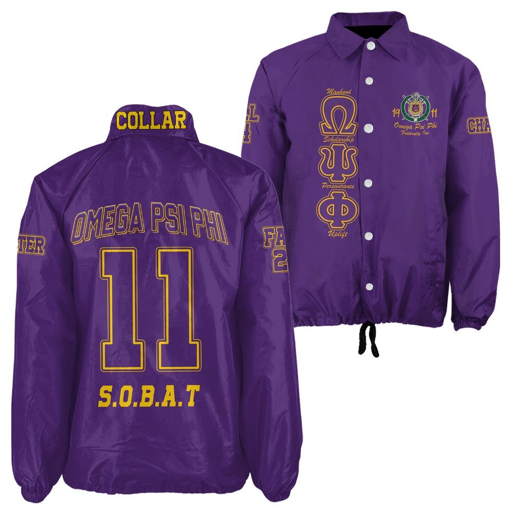 Ireishprint ΩΨΦ Custom Line Crossing Jacket, Personalized Purple Jacket Omega ΩΨΦ Fraternity Crossing Jacket