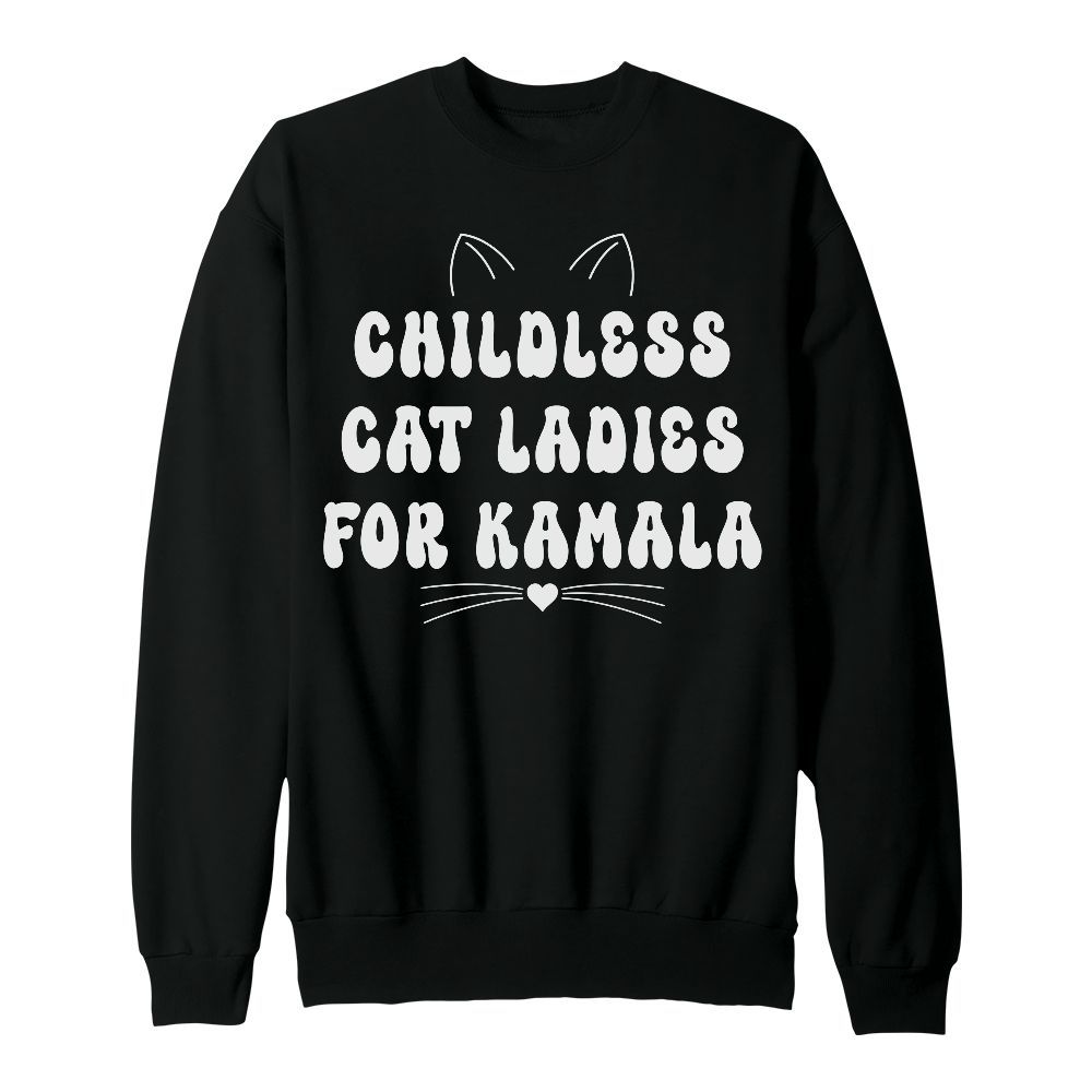 Amare Box Childless Cat Ladies Shirt, Women Rights Activist Fascism Retro, Feminist Graphic Tee (1) Unisex Sweatshirt