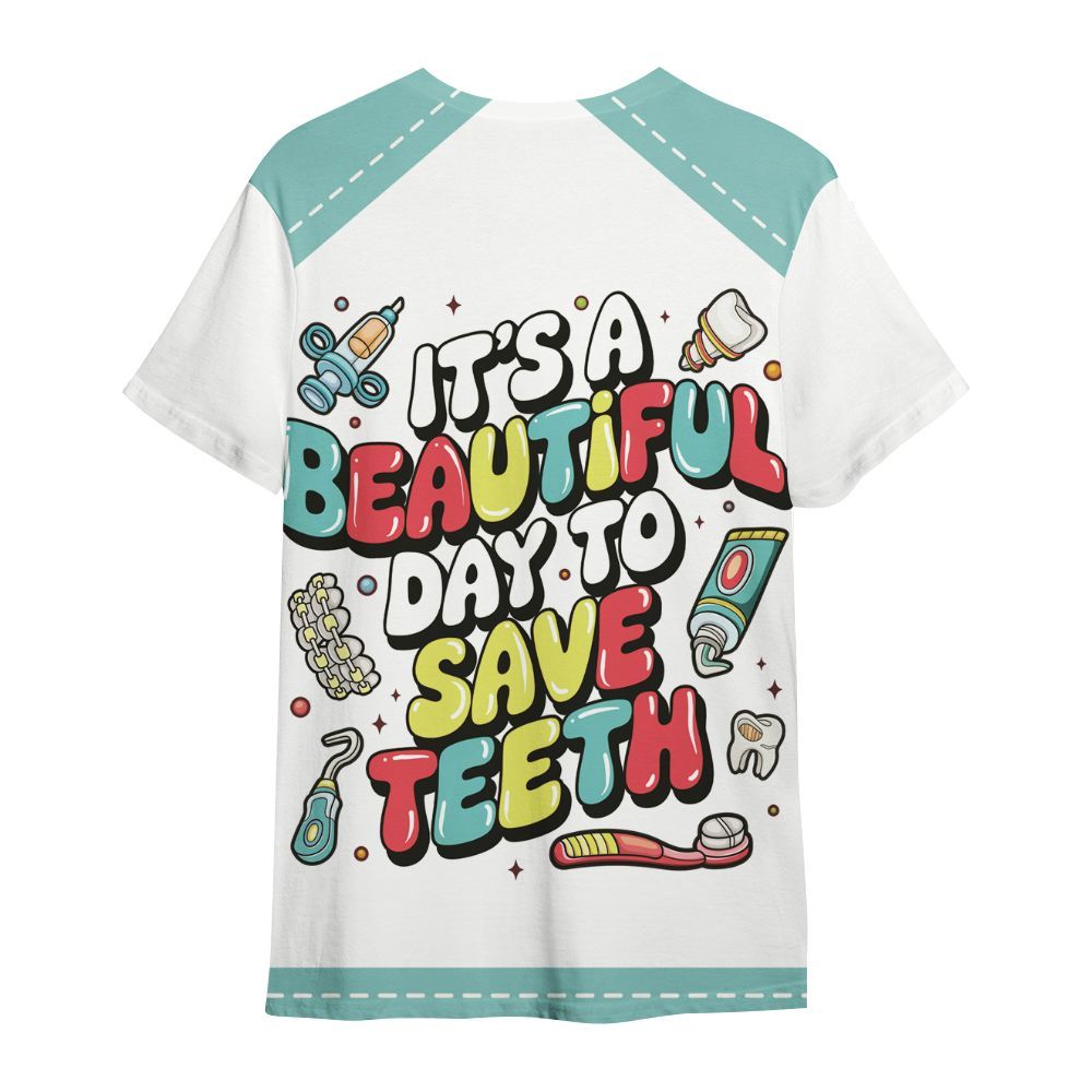 Amare Box Dental Shirt, Day To Save Teeth, Dential Assistant, Dental Hygienist, Dental Office, Custom Name Gift Shirt For Dentist All Over Print Unisex Shirt