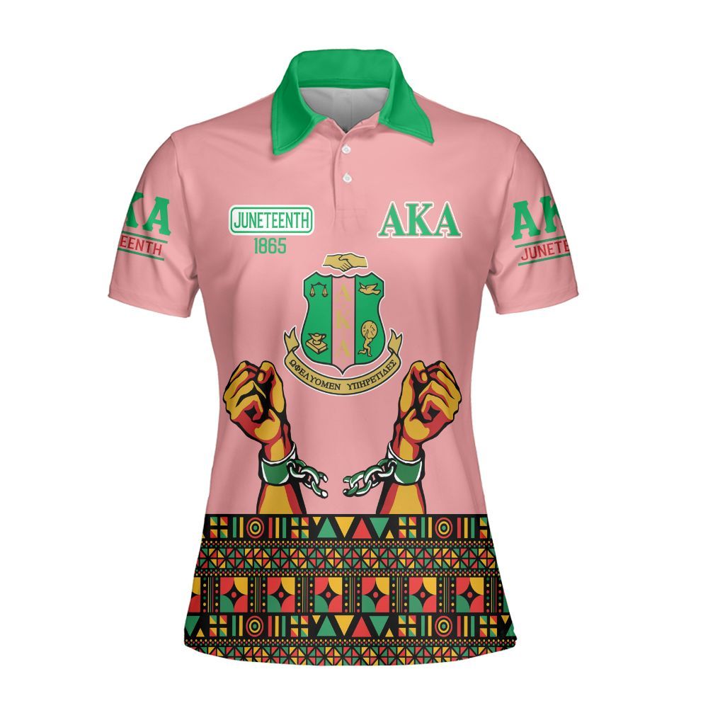 Ireishprint A.K.A Polo Shirt, Juneteenth Ivy Leaf Polo Shirt 1908 Sorority Polo Shirt