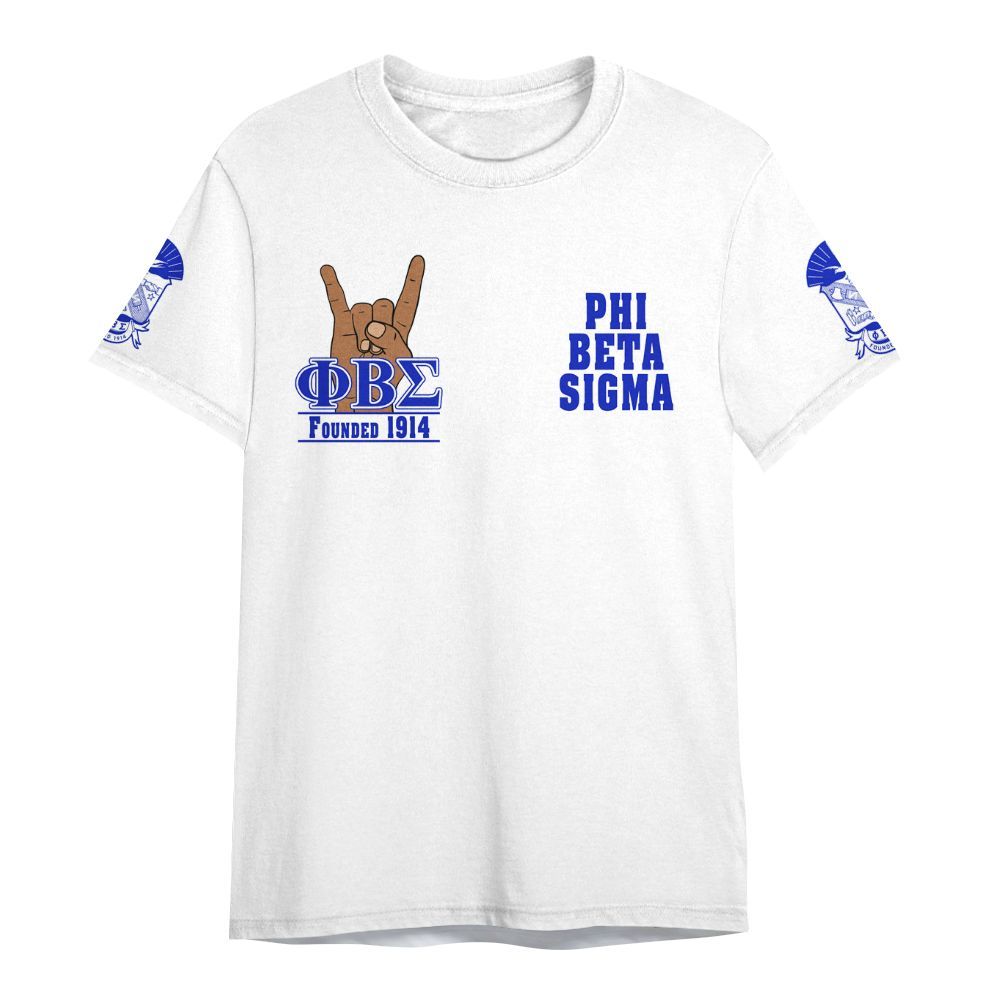 Ireishprint Phi Beta Sigma Shirt, Dove Hand Sign White Shirt Phi Beta Sigma Fraternity Shirt