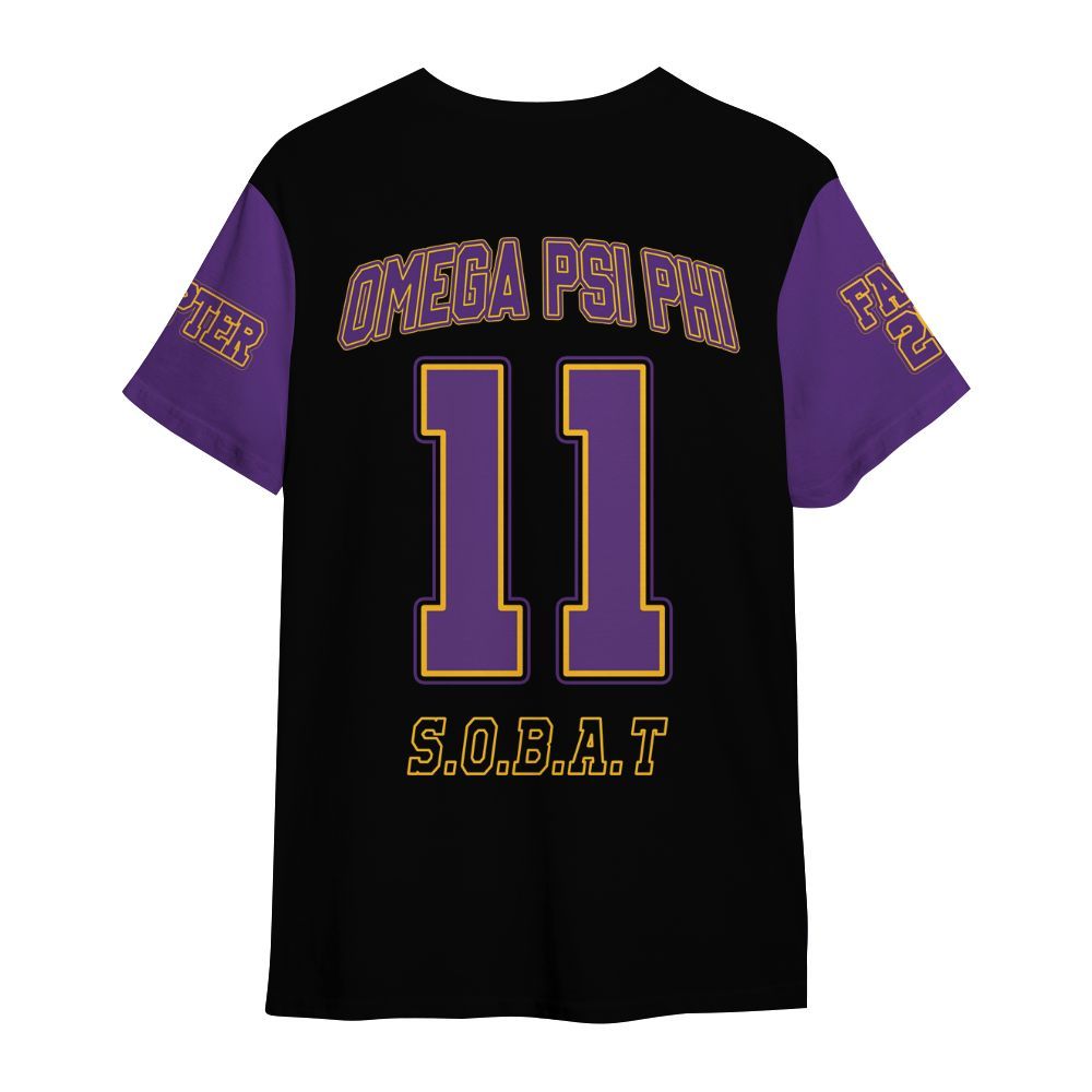 Ireishprint ΩΨΦ Custom Chapter Shirt, Personalized Black Shirt ΩΨΦ Fraternity Shirt